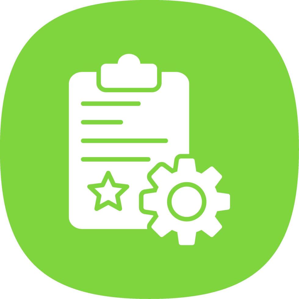 Quality Control Glyph Curve Icon Design vector