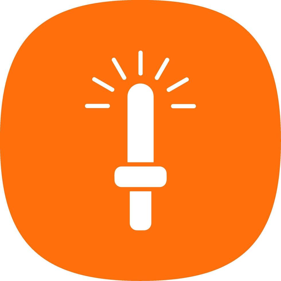 Light Stick Glyph Curve Icon Design vector
