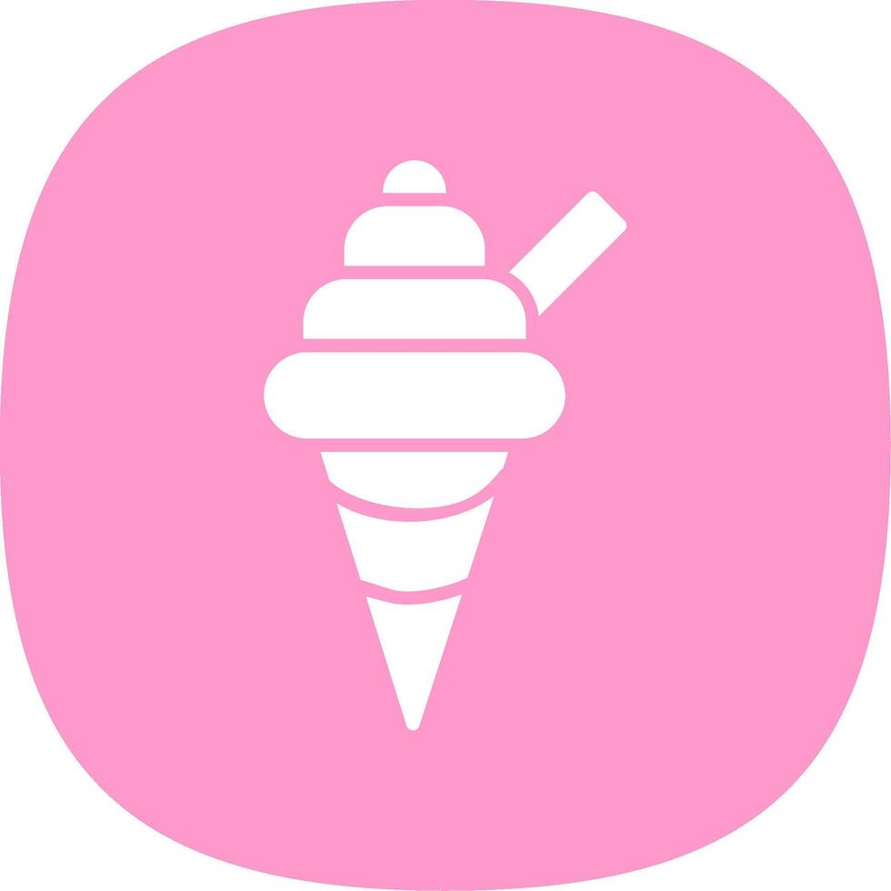 Ice Cream Glyph Curve Icon Design vector