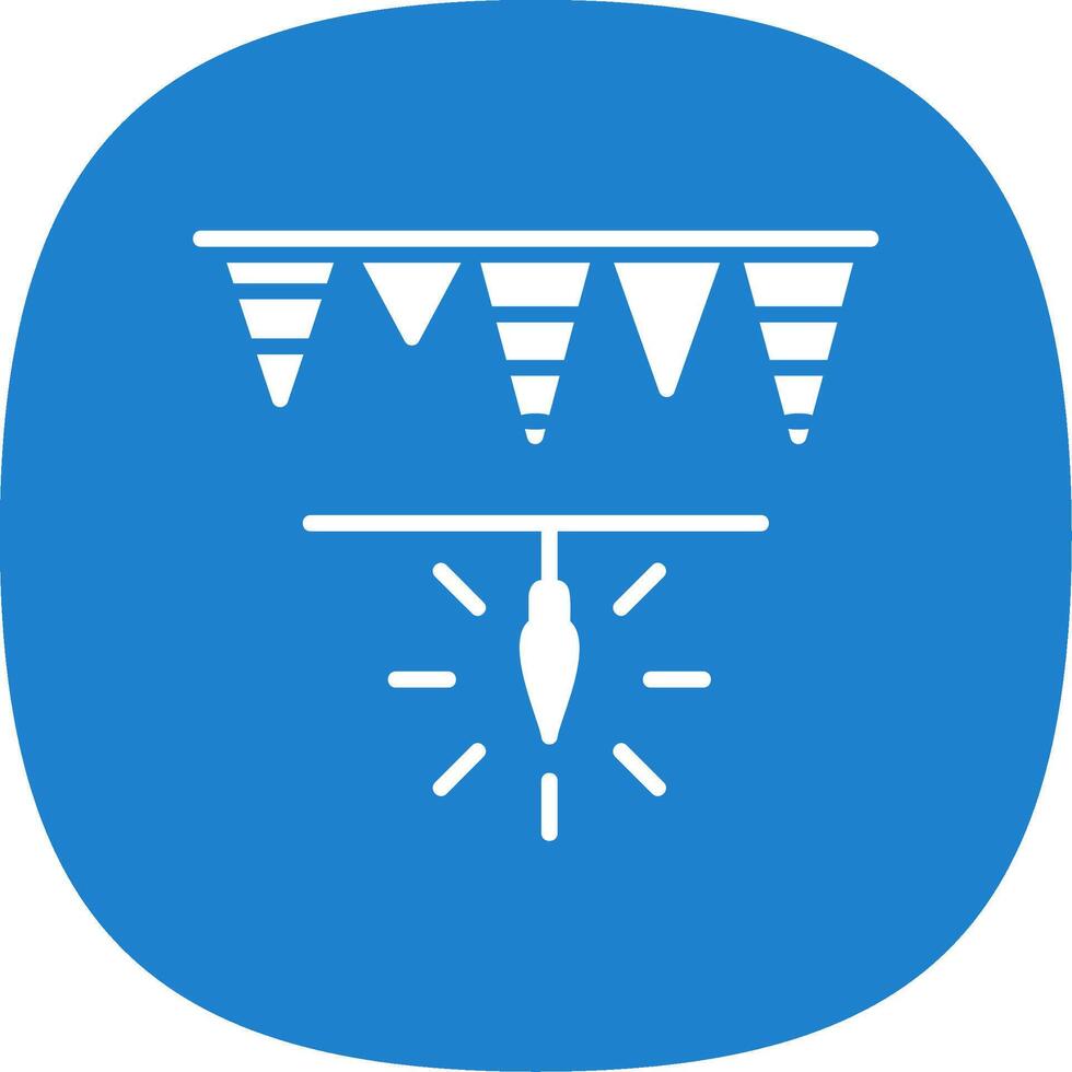 Garlands Glyph Curve Icon Design vector