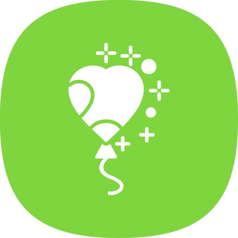 Balloon Glyph Curve Icon Design vector