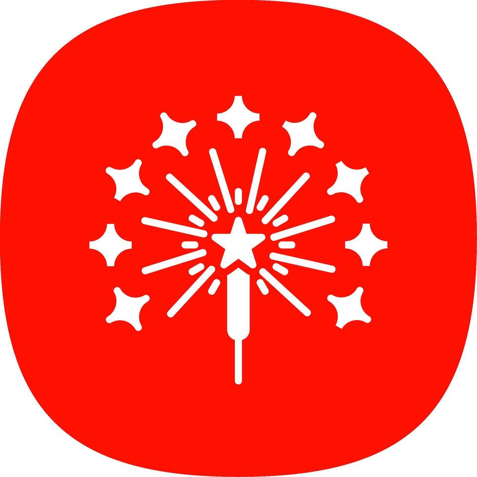 Bengal Light Glyph Curve Icon Design vector