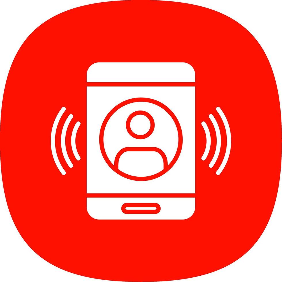 Call Glyph Curve Icon Design vector