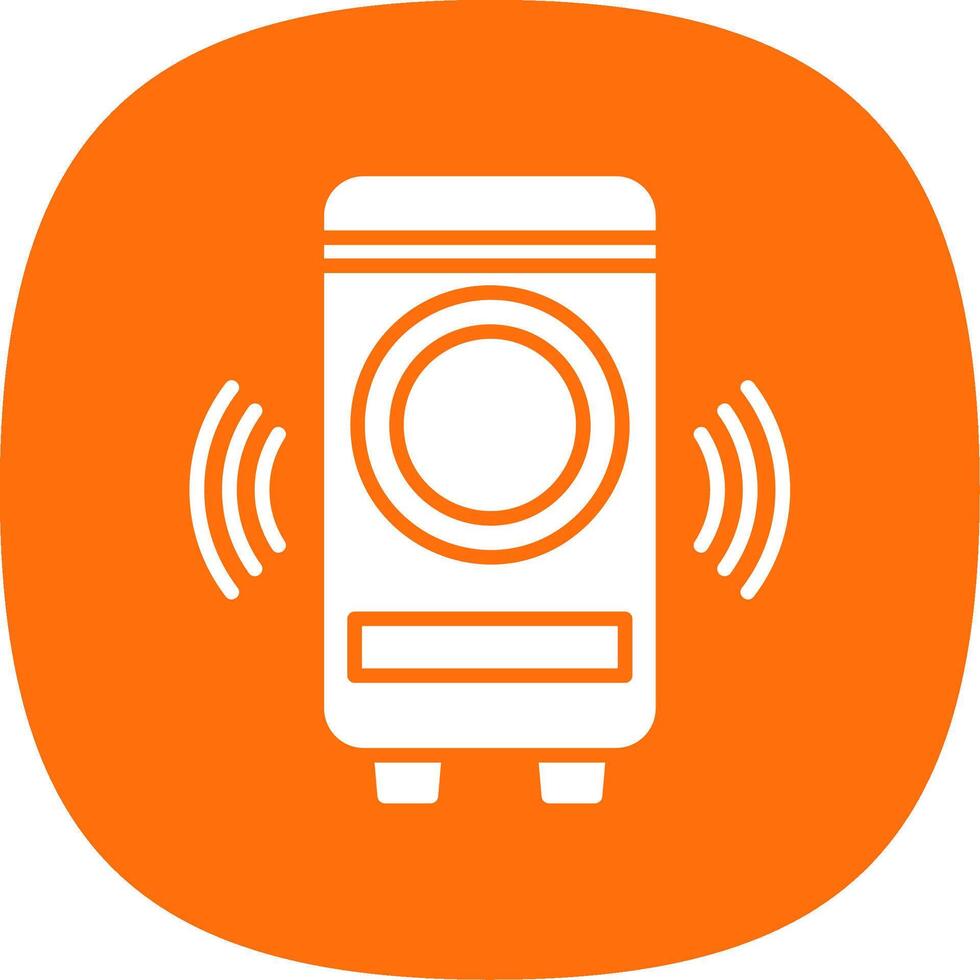 Woofer Glyph Curve Icon Design vector