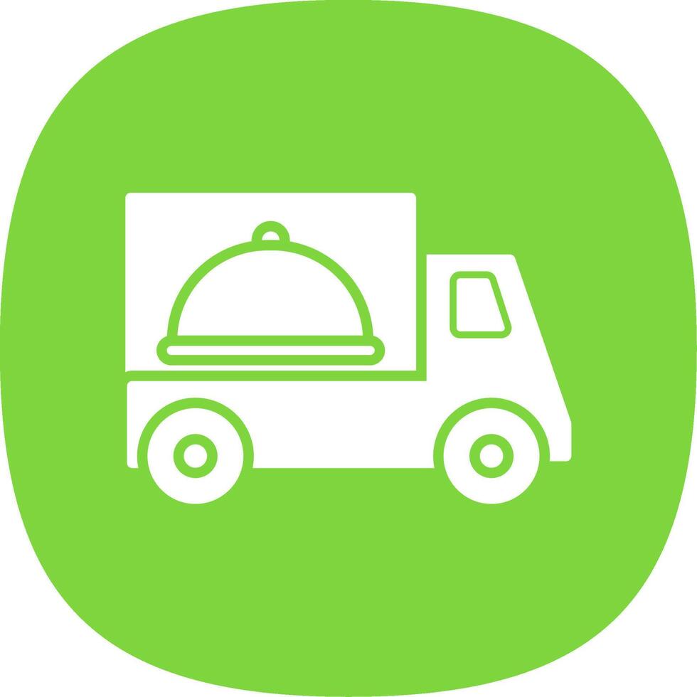 Food Delivery Glyph Curve Icon Design vector