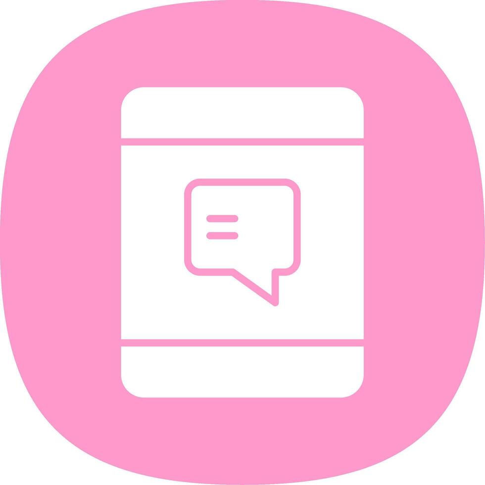 Text Message Glyph Curve Icon Design vector