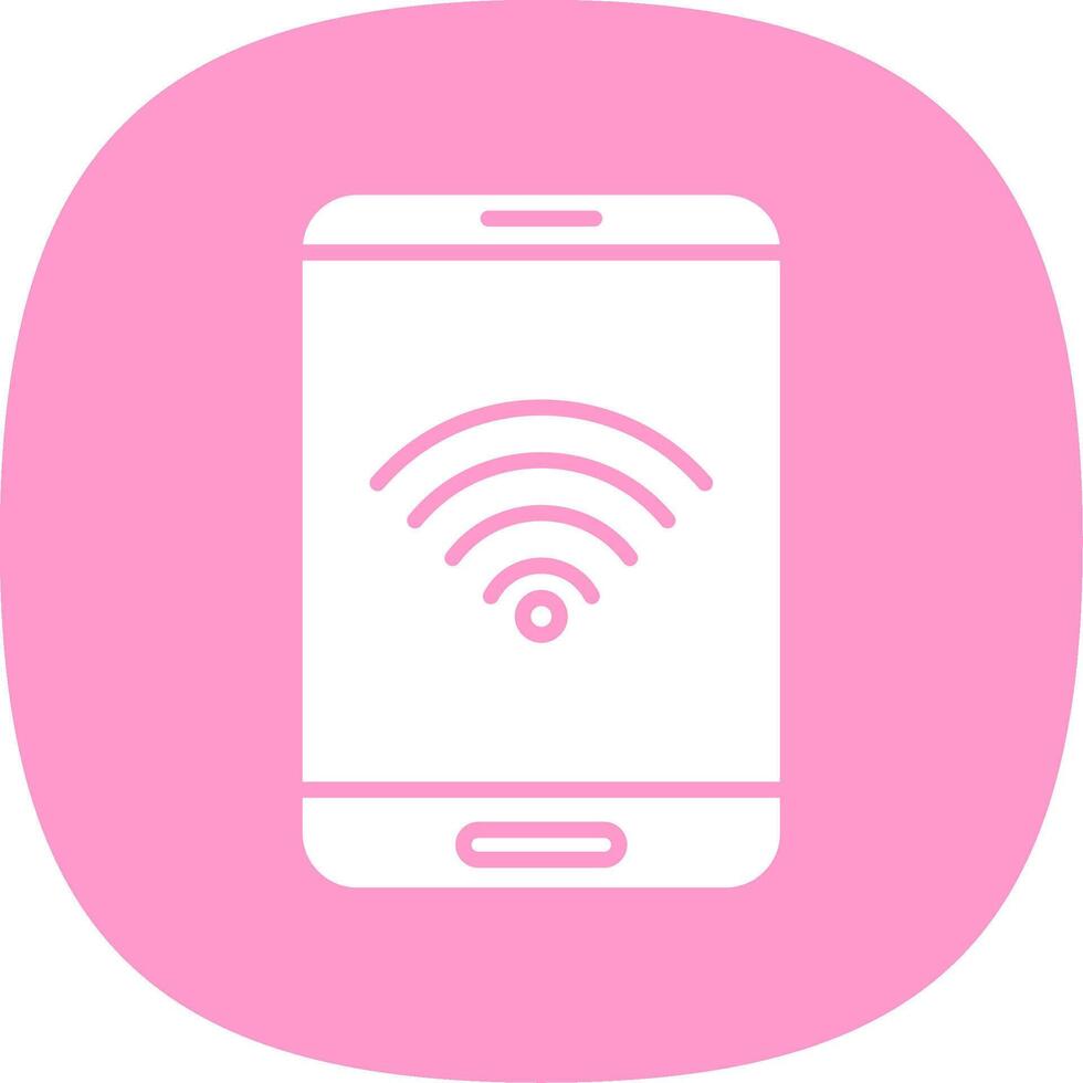 Wifi Glyph Curve Icon Design vector