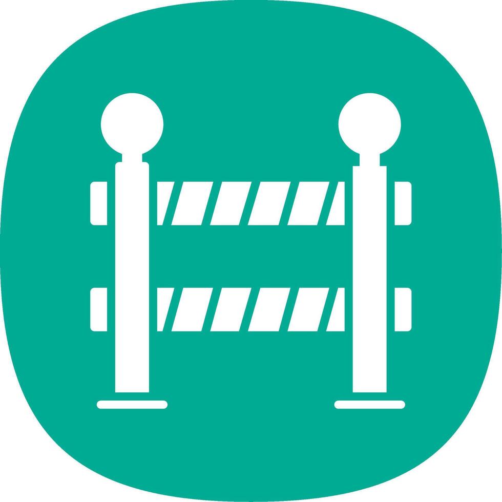 Barrier Glyph Curve Icon Design vector