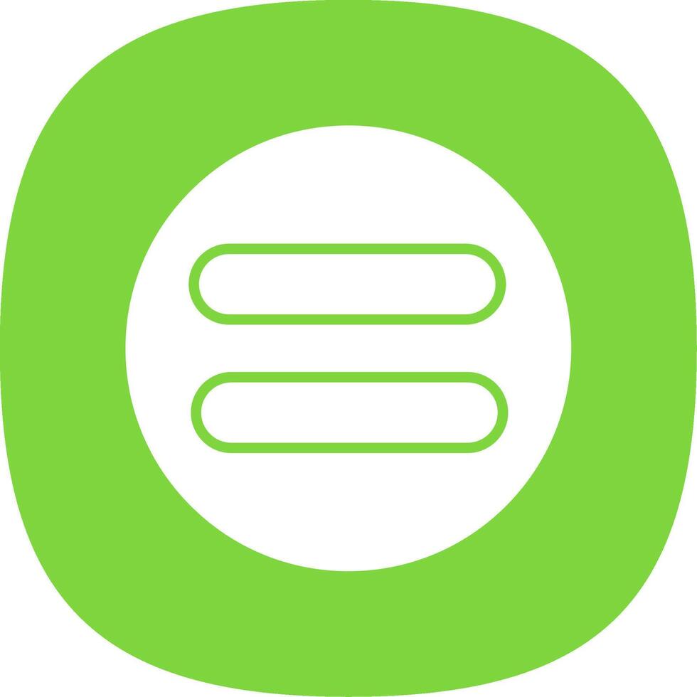 Equal Glyph Curve Icon Design vector