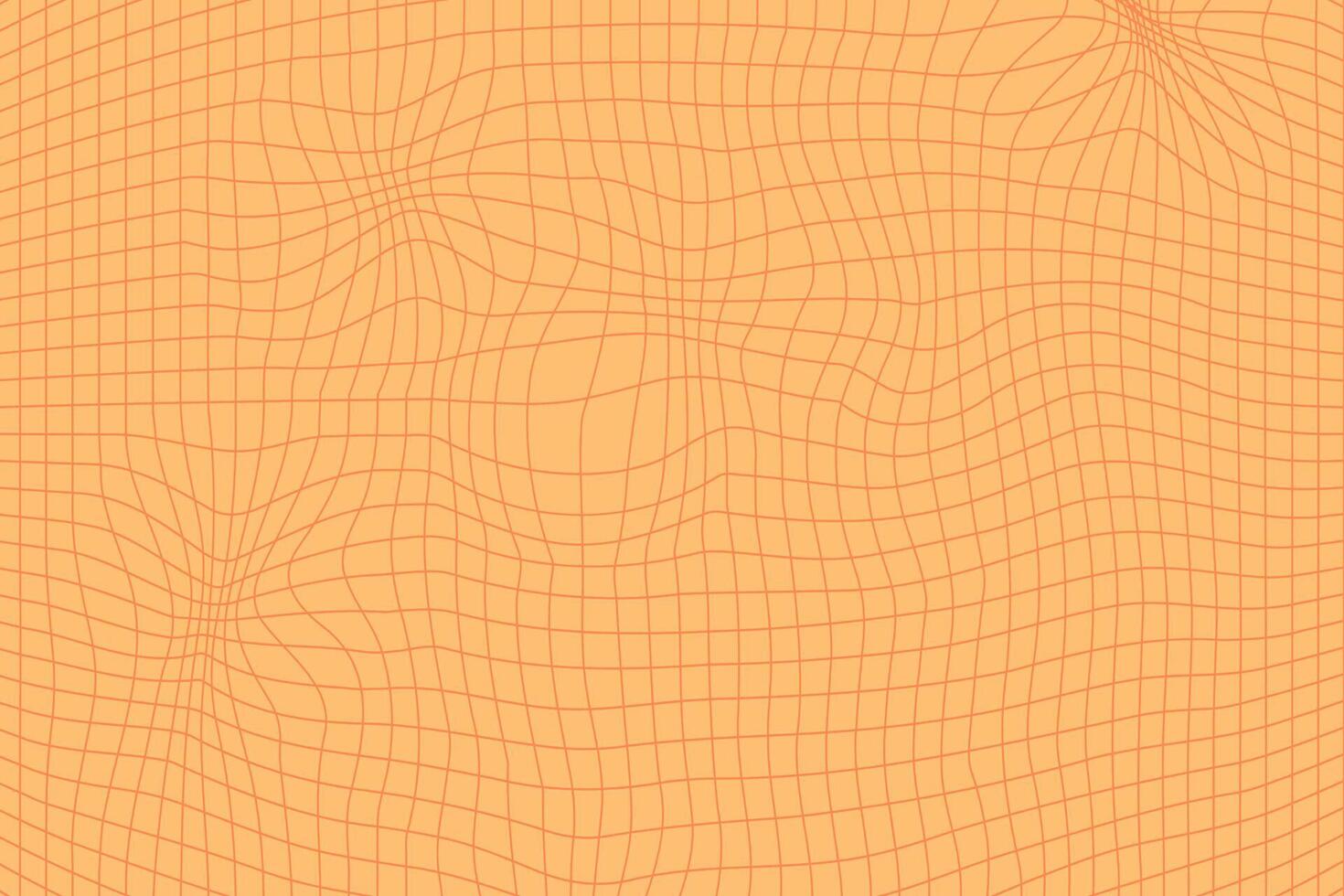 Orange retro psychedelic checkerboard pattern. Groovy funky textures. vector