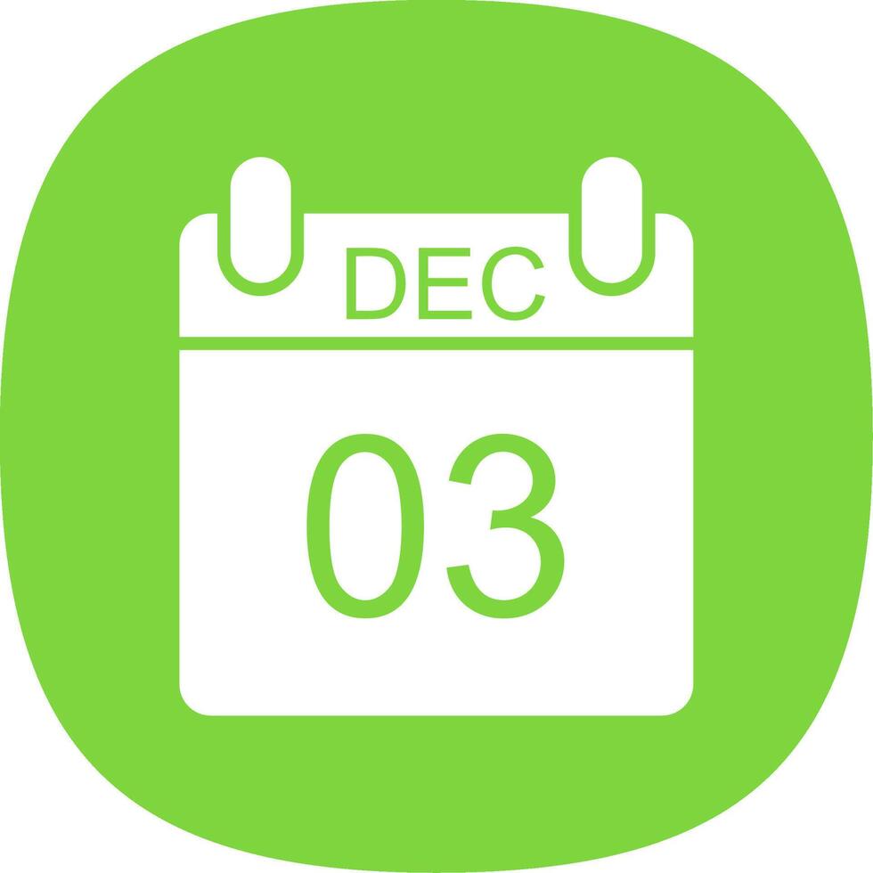 December Glyph Curve Icon Design vector
