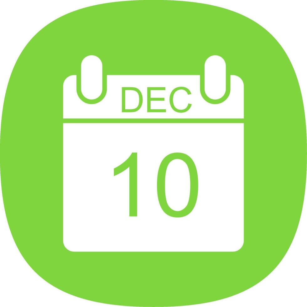December Glyph Curve Icon Design vector