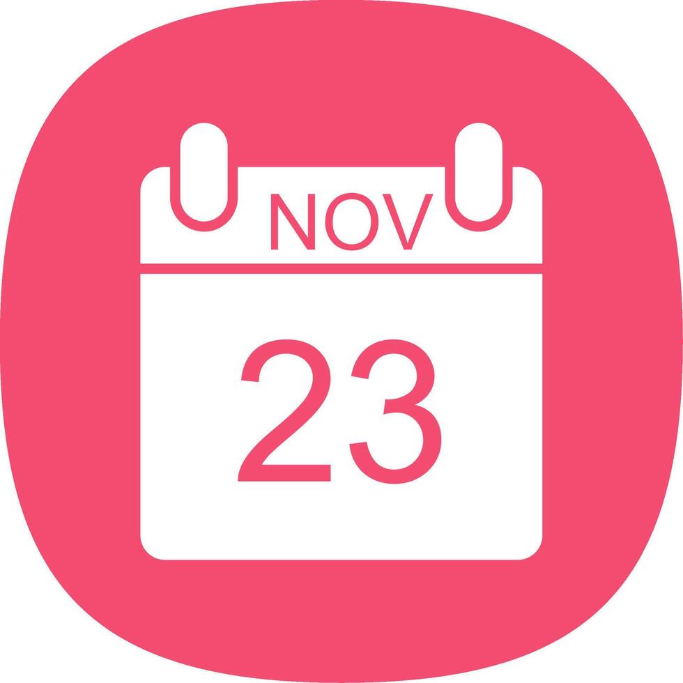 November Glyph Curve Icon Design vector