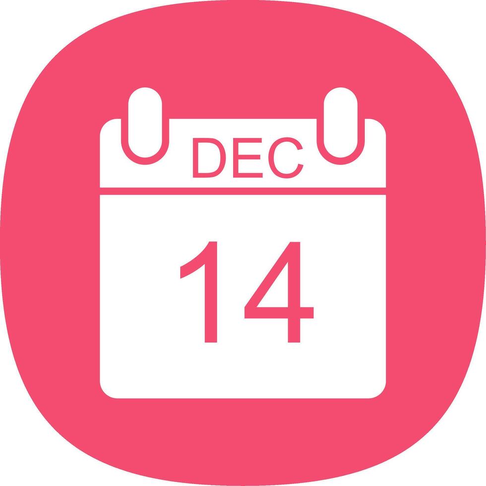 December Glyph Curve Icon Design vector