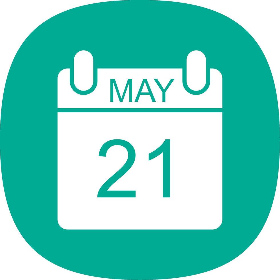 May Glyph Curve Icon Design vector