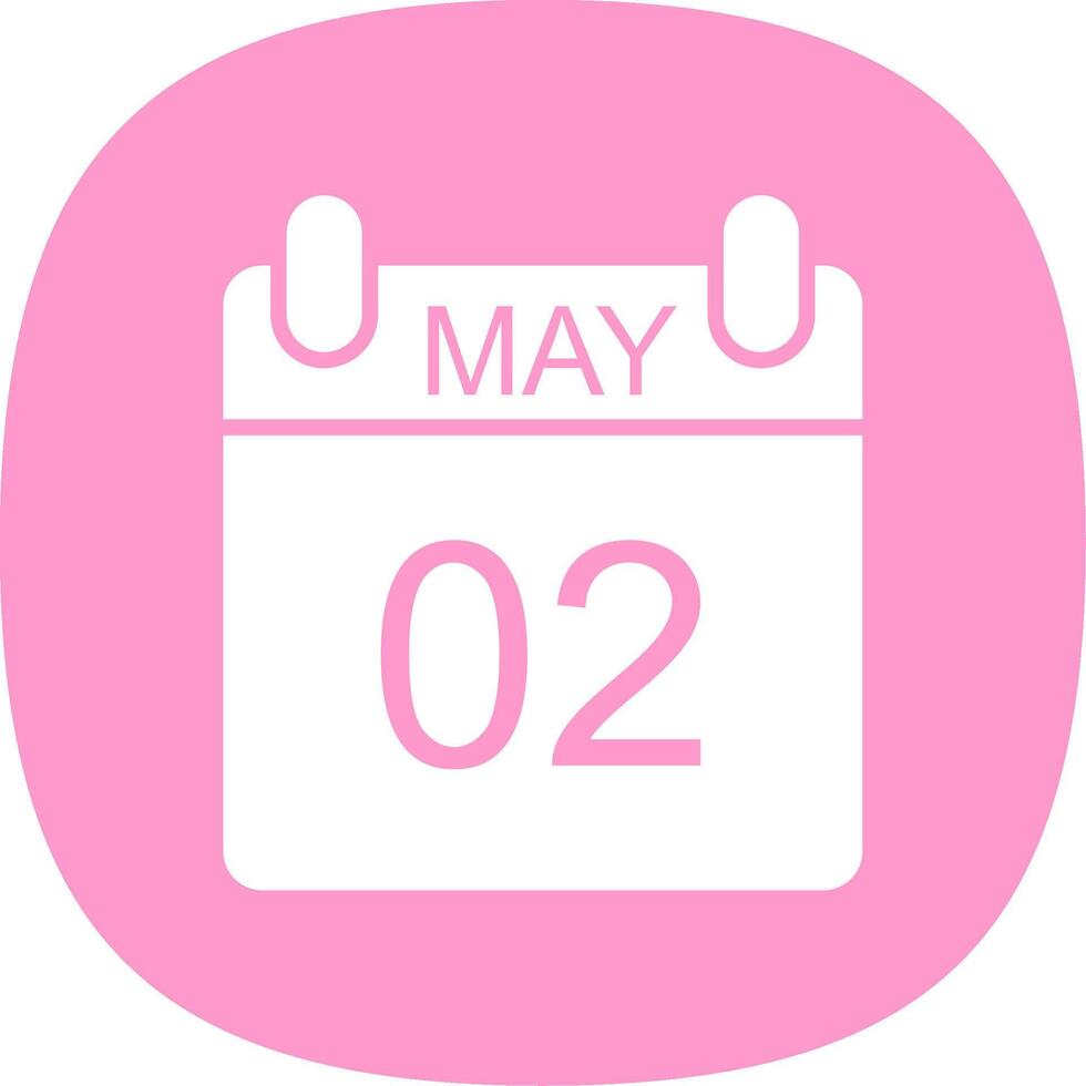May Glyph Curve Icon Design vector