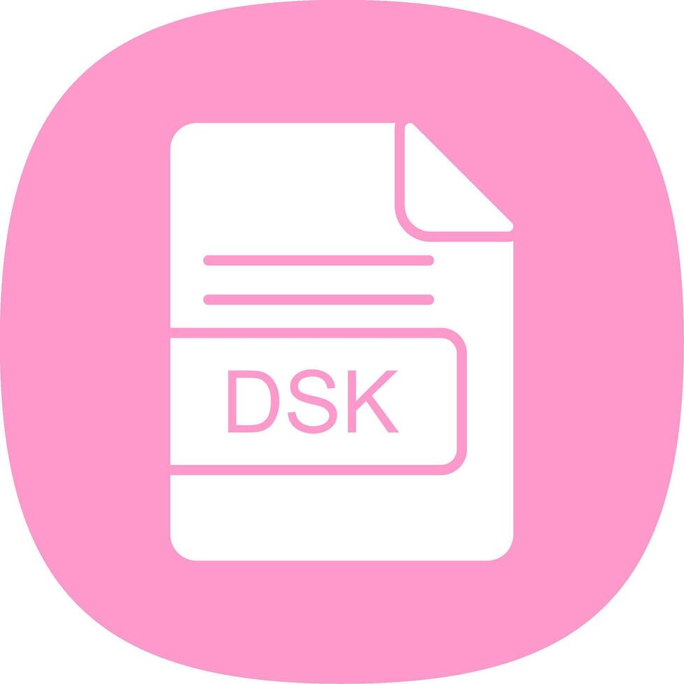 dsk archivo formato glifo curva icono diseño vector