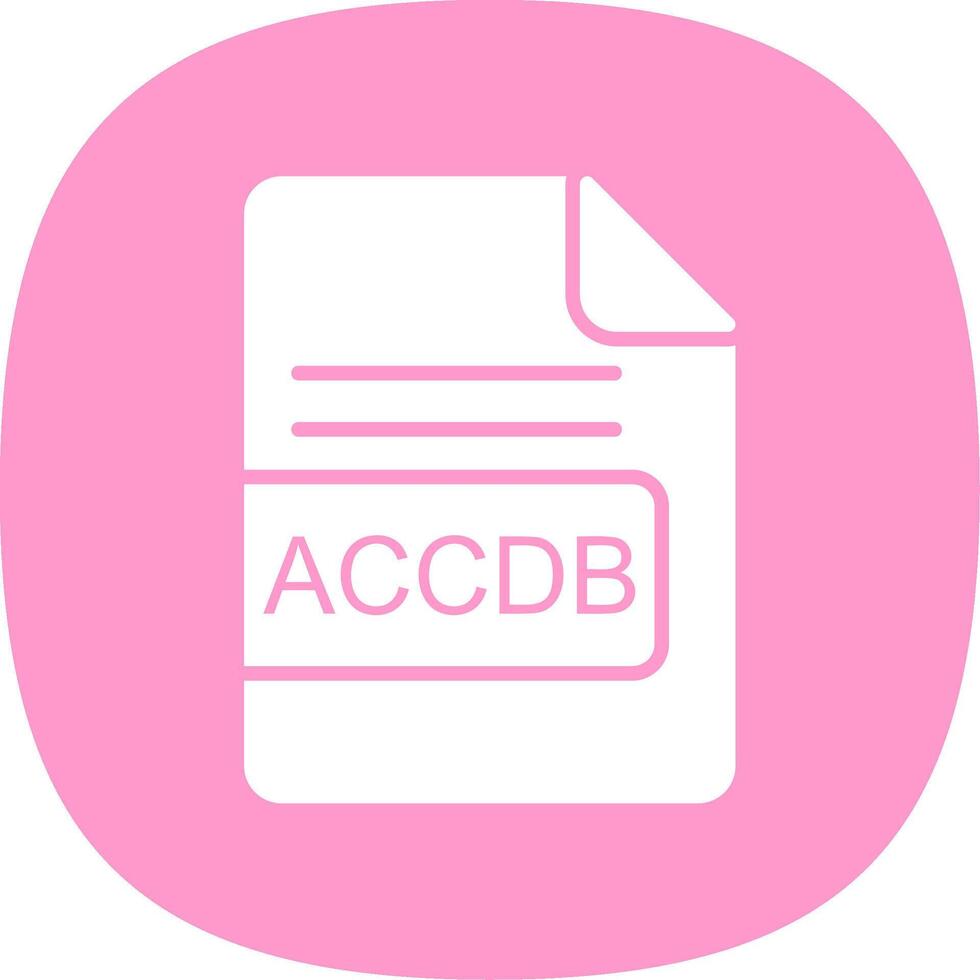 ACCDB File Format Glyph Curve Icon Design vector