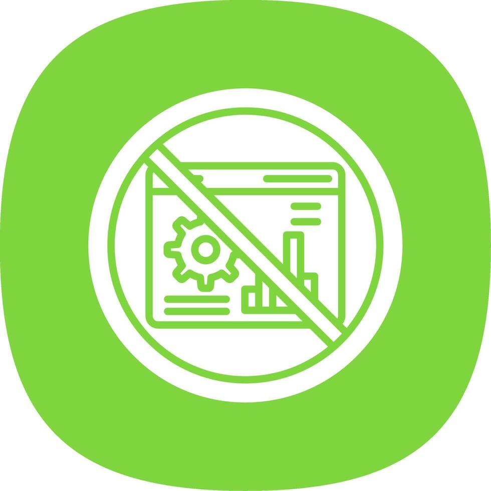 Prohibited Sign Glyph Curve Icon Design vector