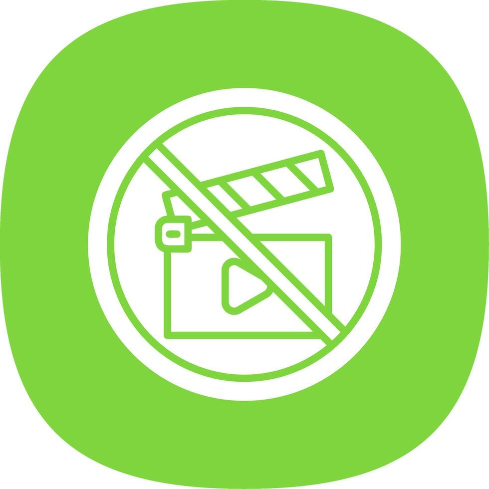 Empty Battery Glyph Curve Icon Design vector