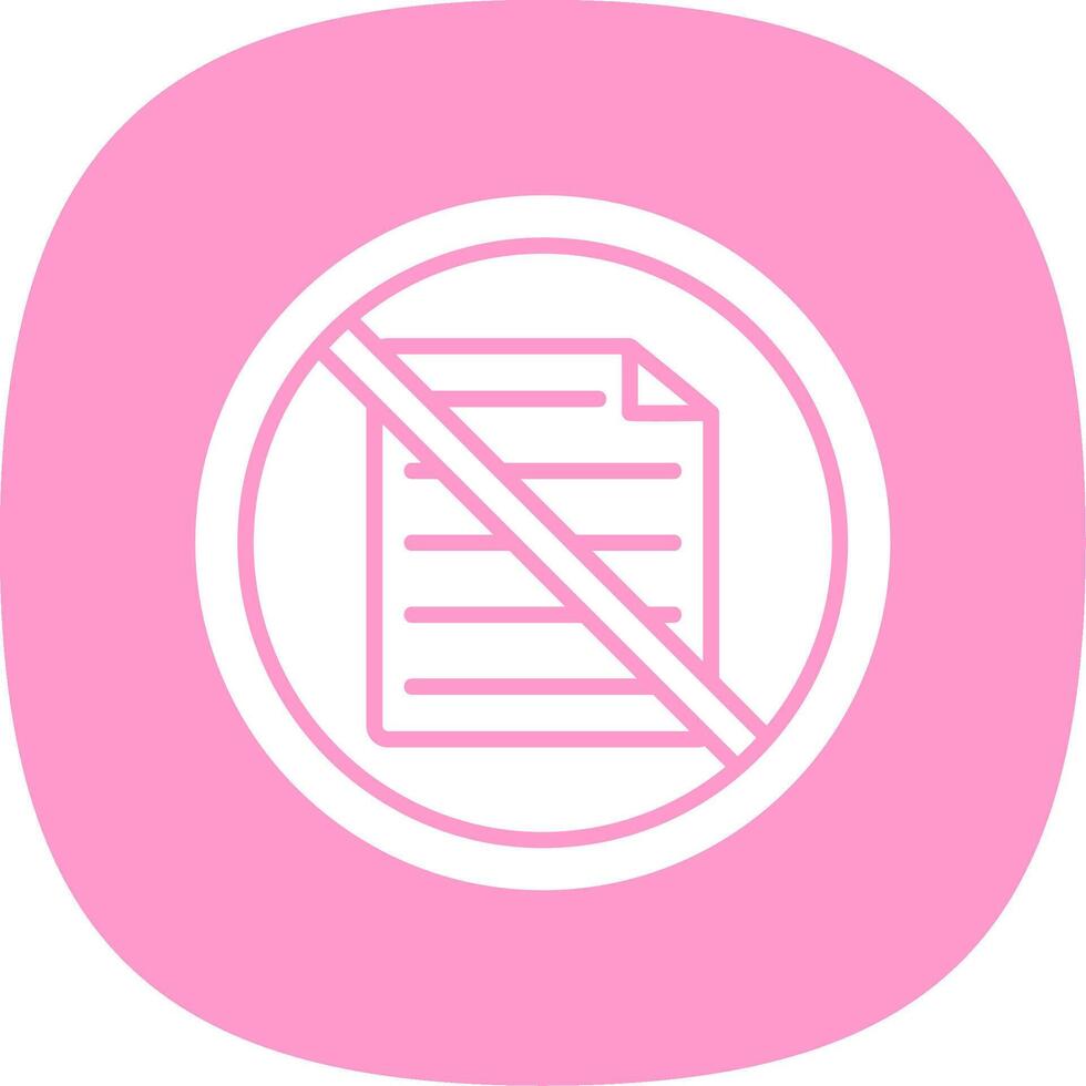 Prohibited Sign Glyph Curve Icon Design vector
