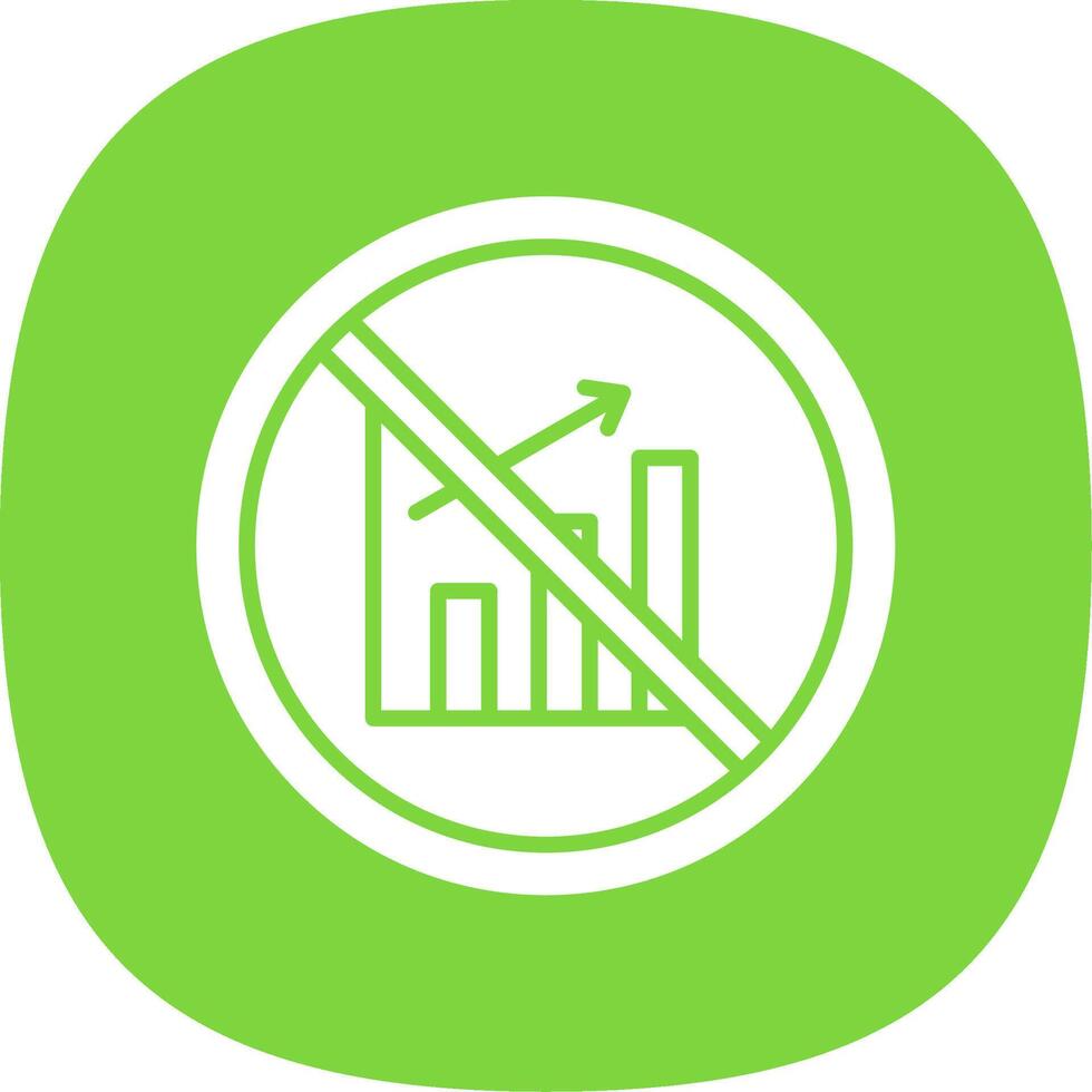 Prohibited Sign Glyph Curve Icon Design vector