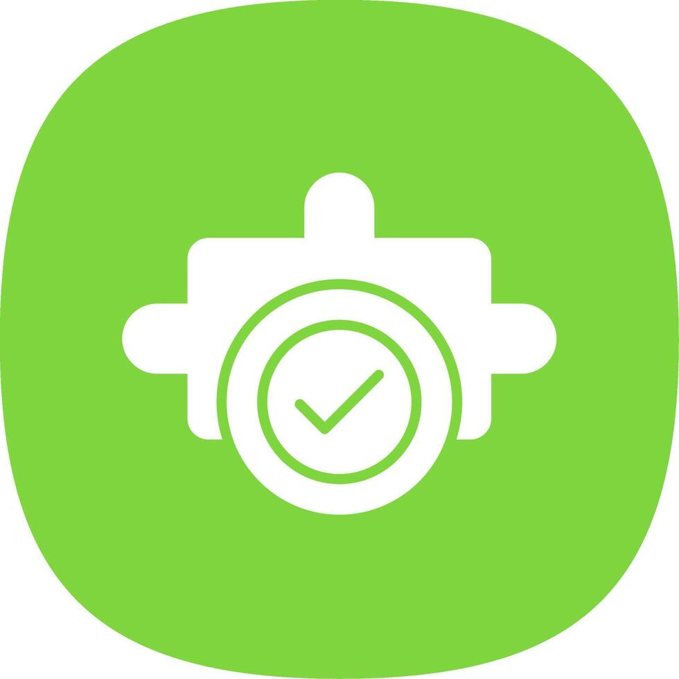 Jigsaw Glyph Curve Icon Design vector