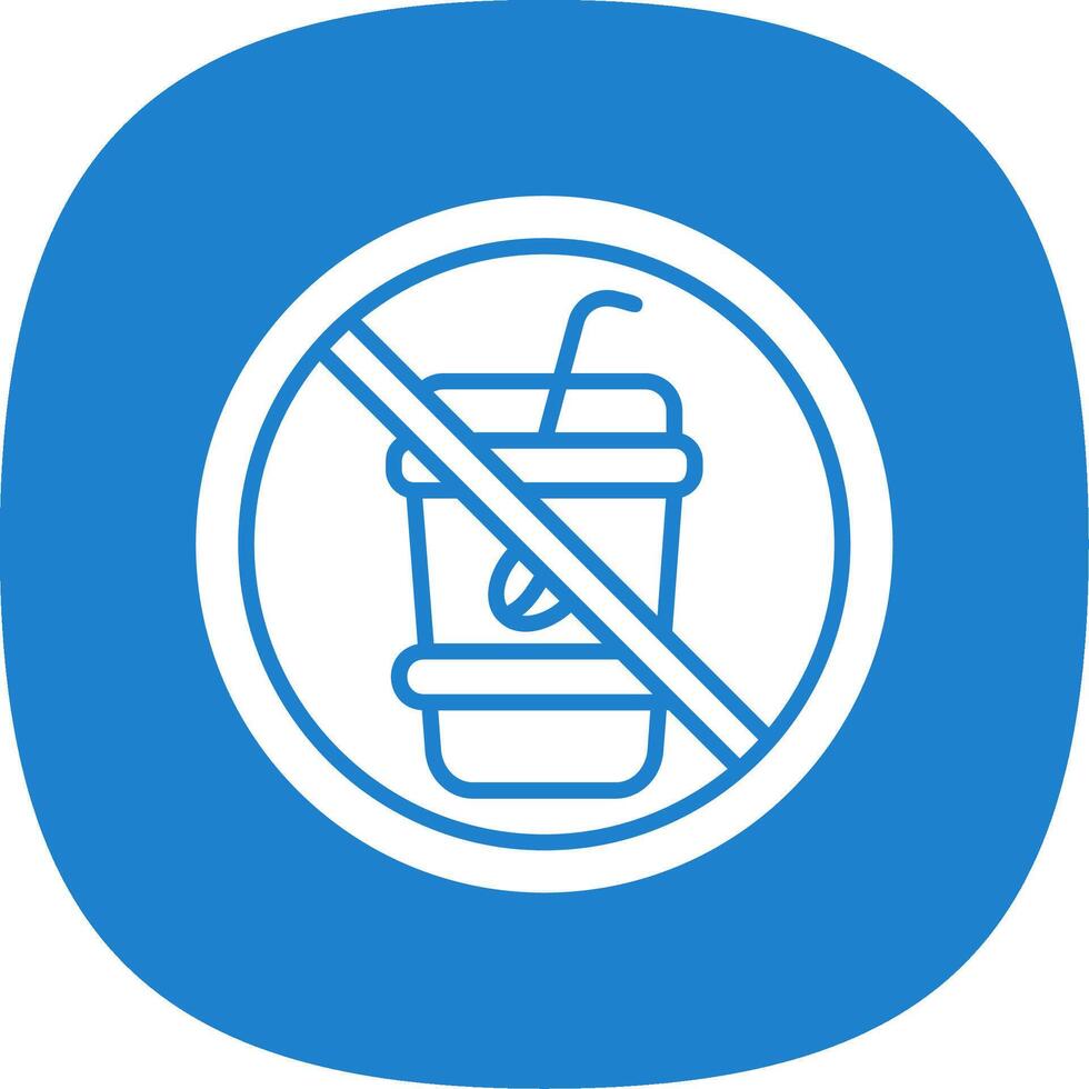 Prohibited Sign Glyph Curve Icon Design vector