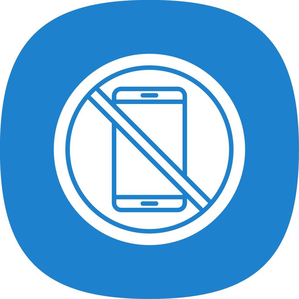 Prohibited Sign Glyph Curve Icon Design vector