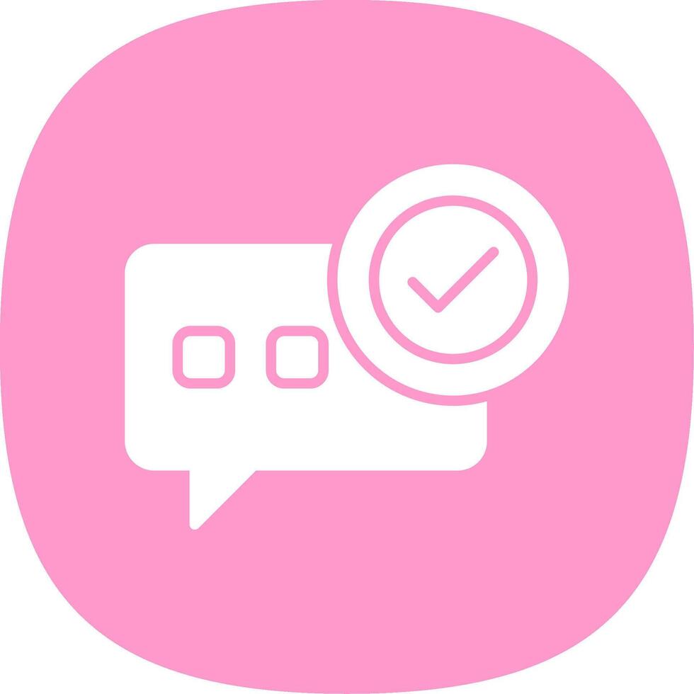 Conversation Glyph Curve Icon Design vector