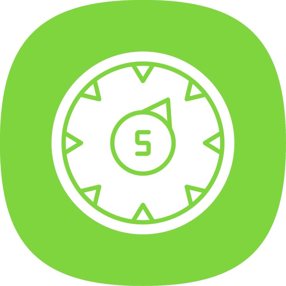 Gauge Glyph Curve Icon Design vector