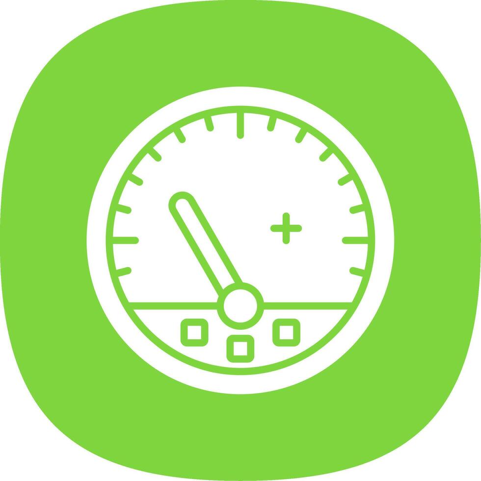 Gauge Glyph Curve Icon Design vector