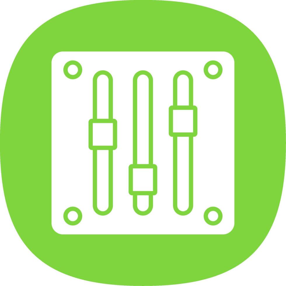 Gauge Glyph Curve Icon Design vector