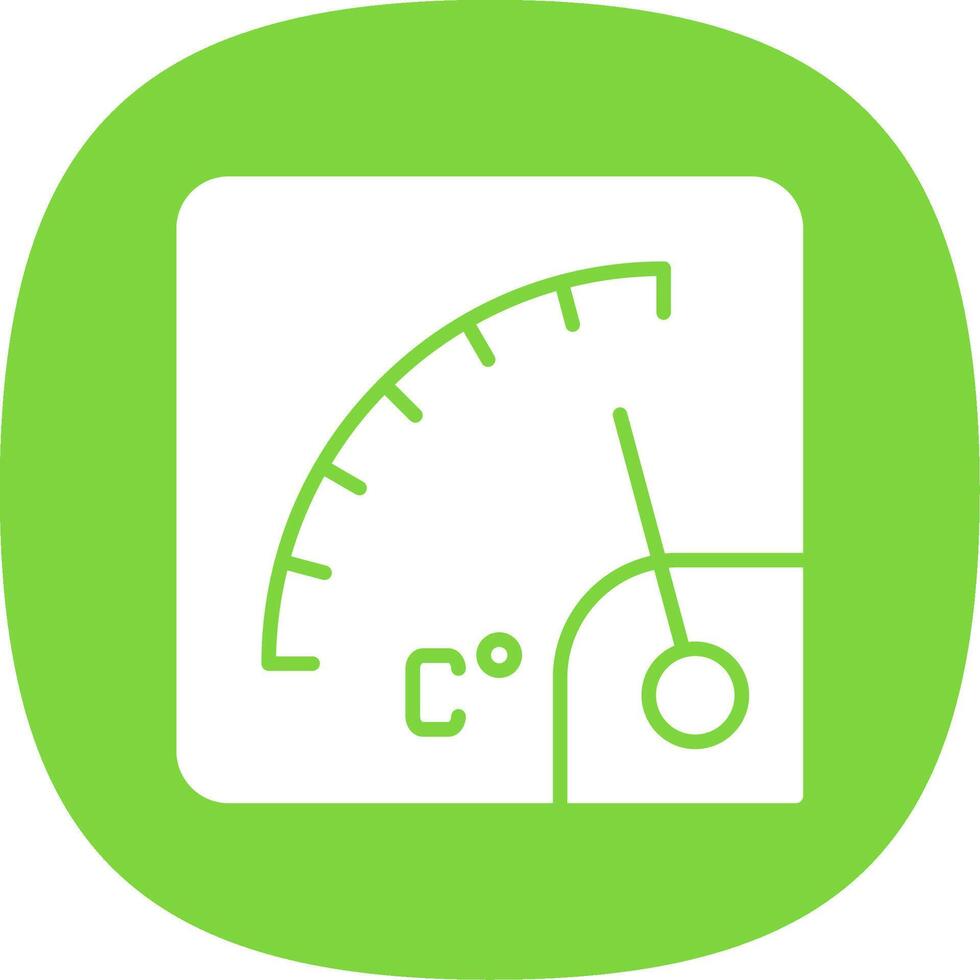 Gauge Glyph Curve Icon Design vector