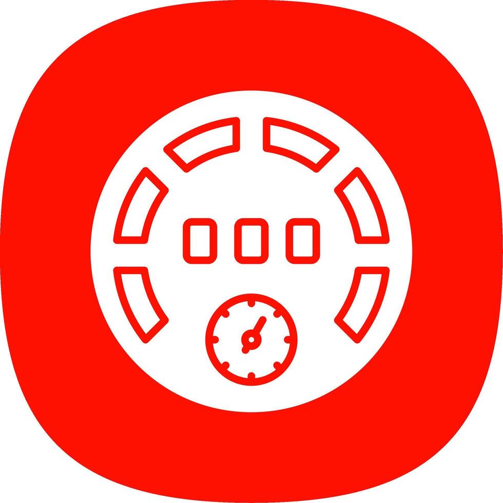 Gauge Glyph Curve Icon Design vector