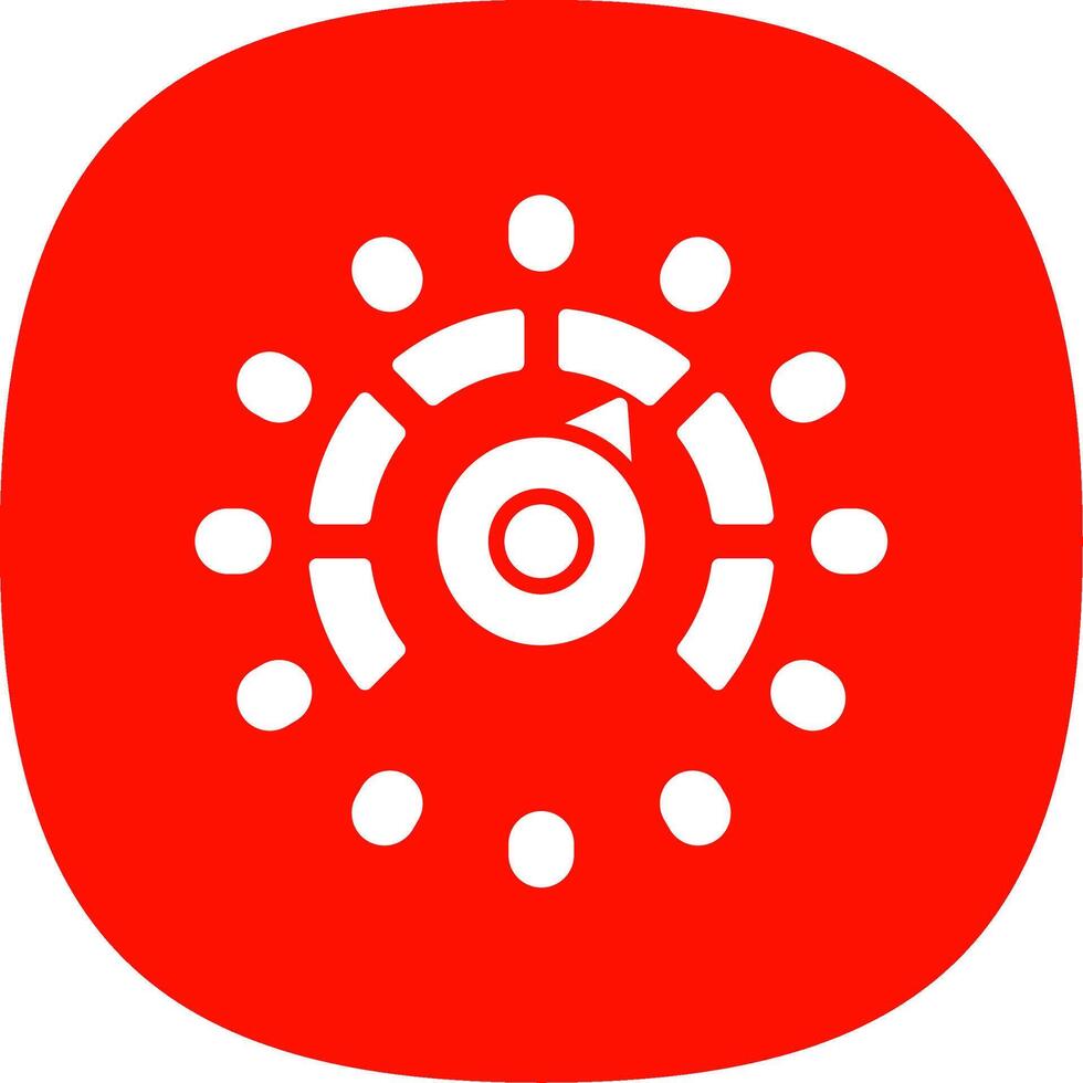 Dial Glyph Curve Icon Design vector