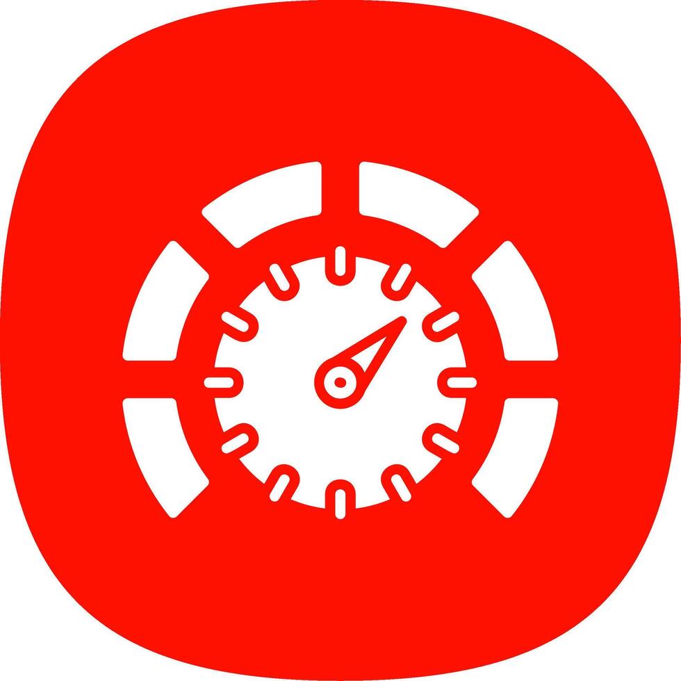 Thermostat Glyph Curve Icon Design vector