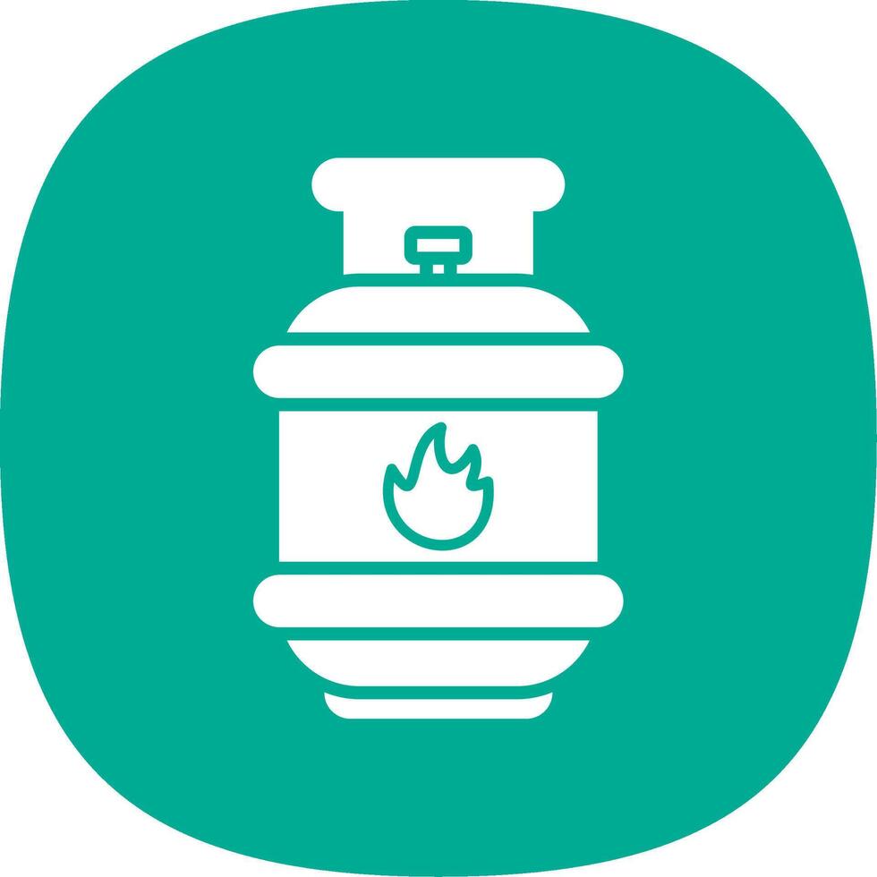 Gas Glyph Curve Icon Design vector
