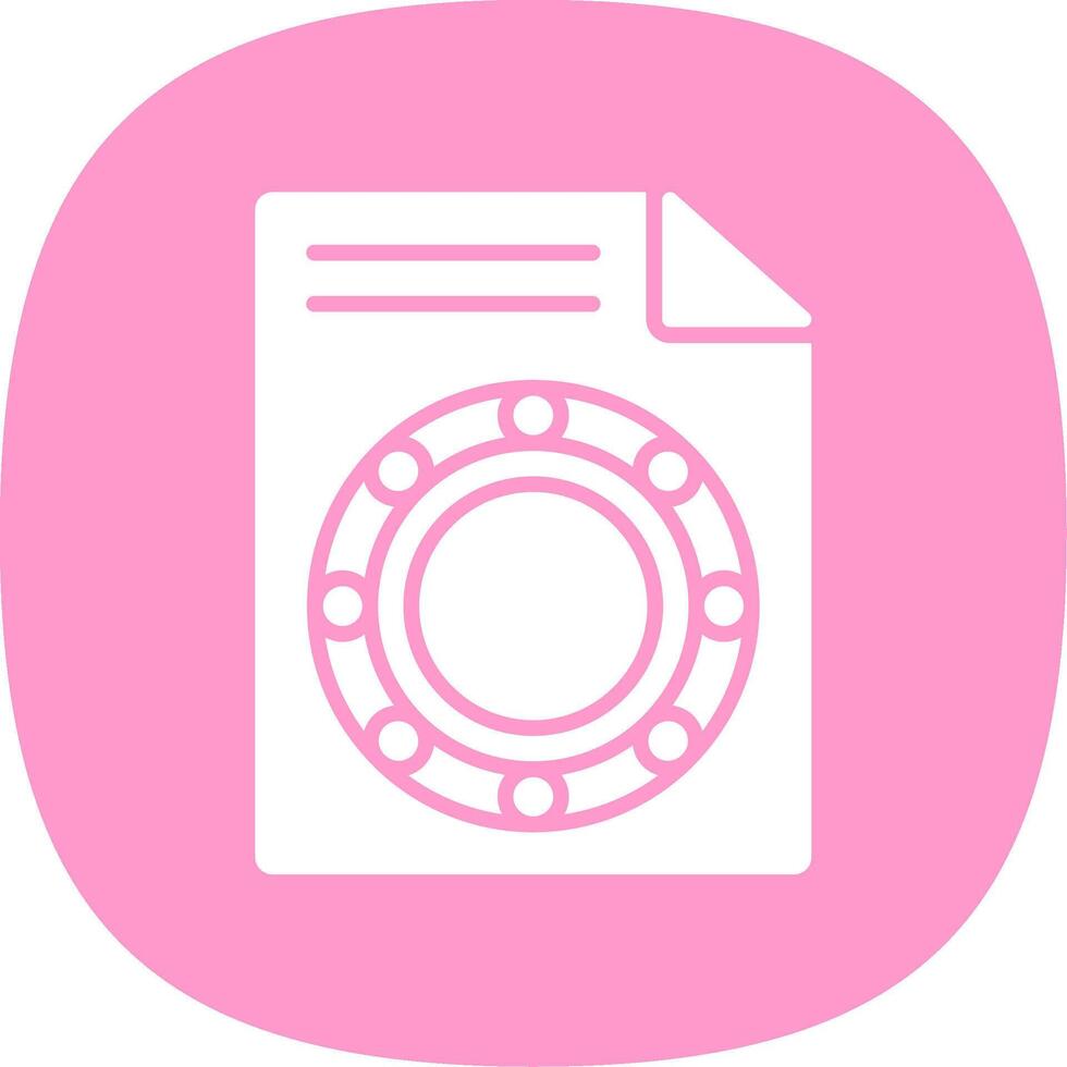 Ball Bearing Glyph Curve Icon Design vector