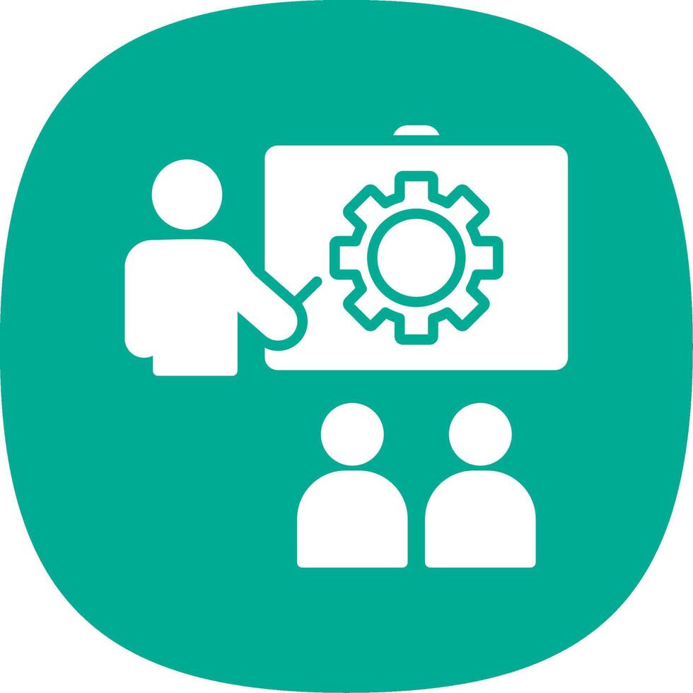 Training Glyph Curve Icon Design vector