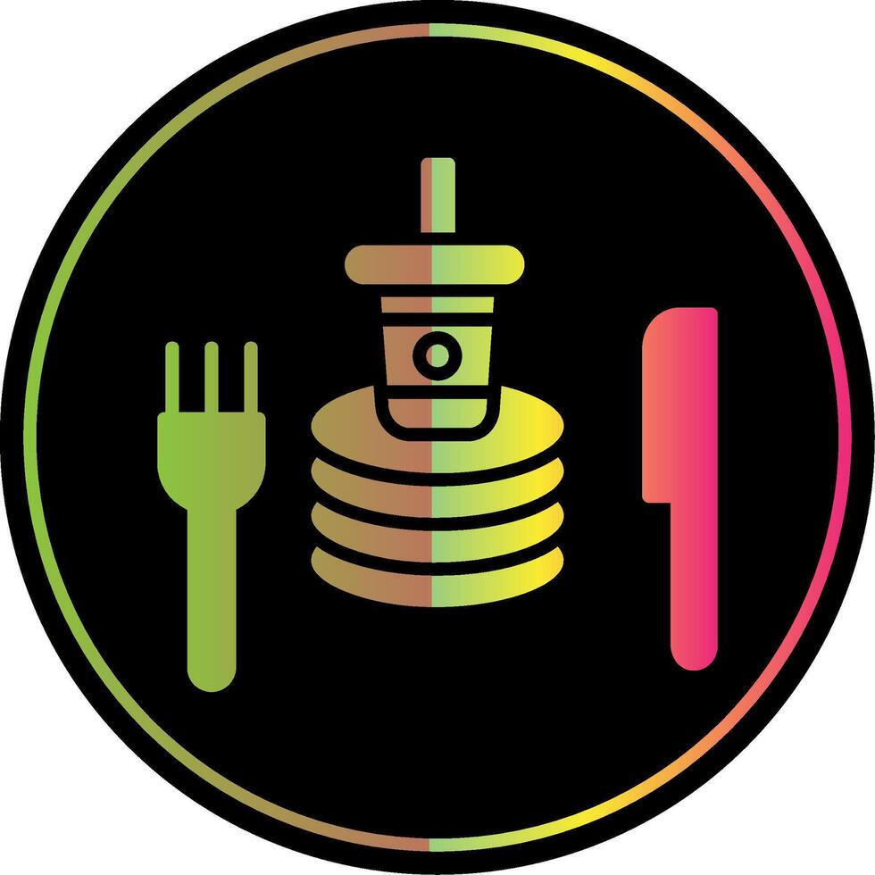 Tableware Glyph Due Color Icon Design vector