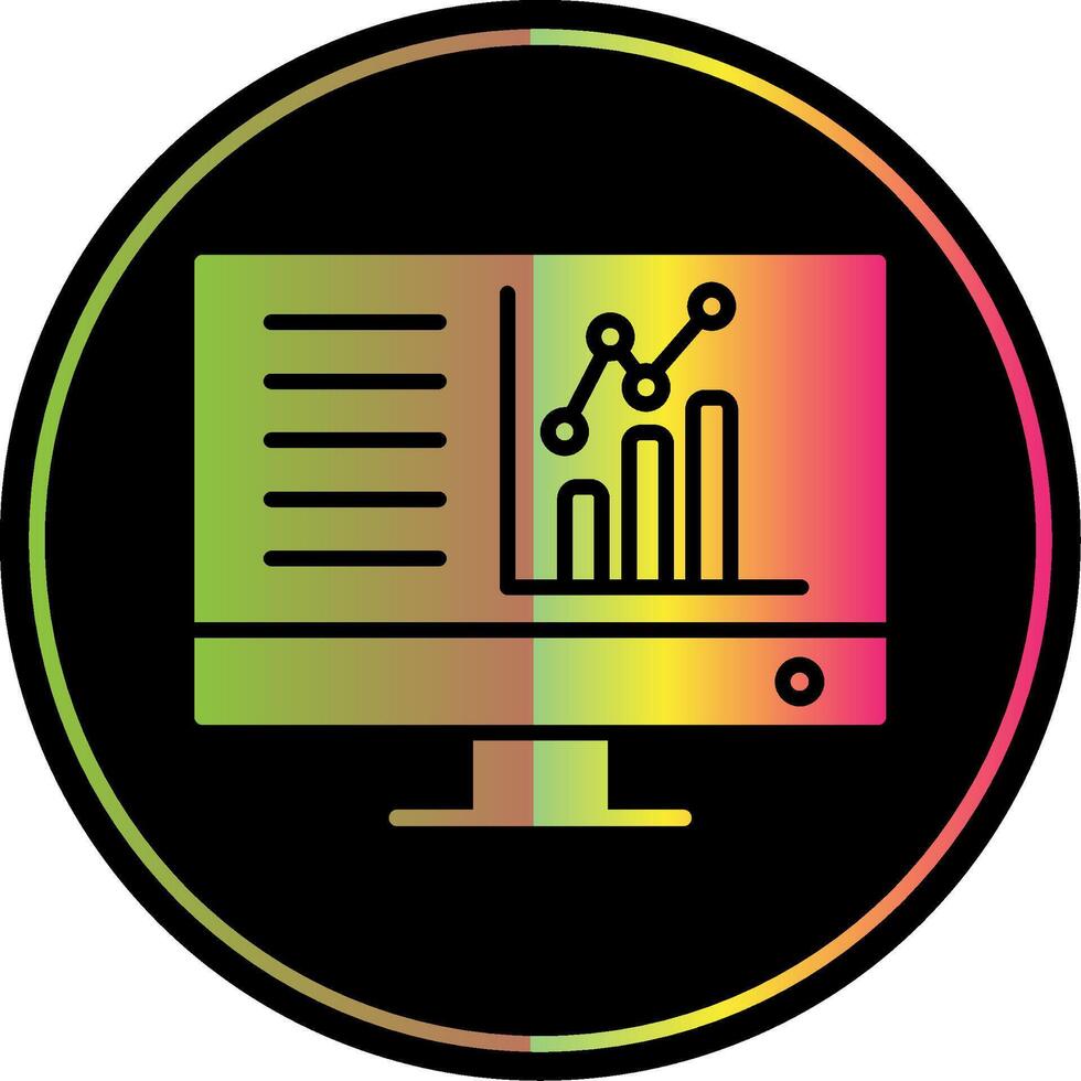 Dashboard Glyph Due Color Icon Design vector