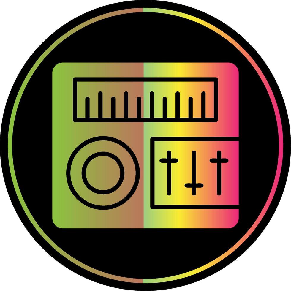 Sound Mixer Glyph Due Color Icon Design vector