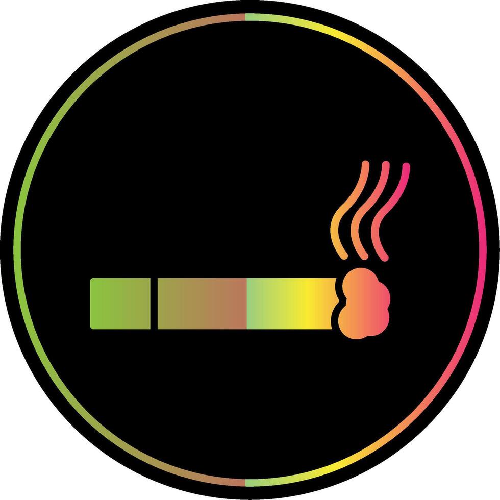 Cigarette Glyph Due Color Icon Design vector