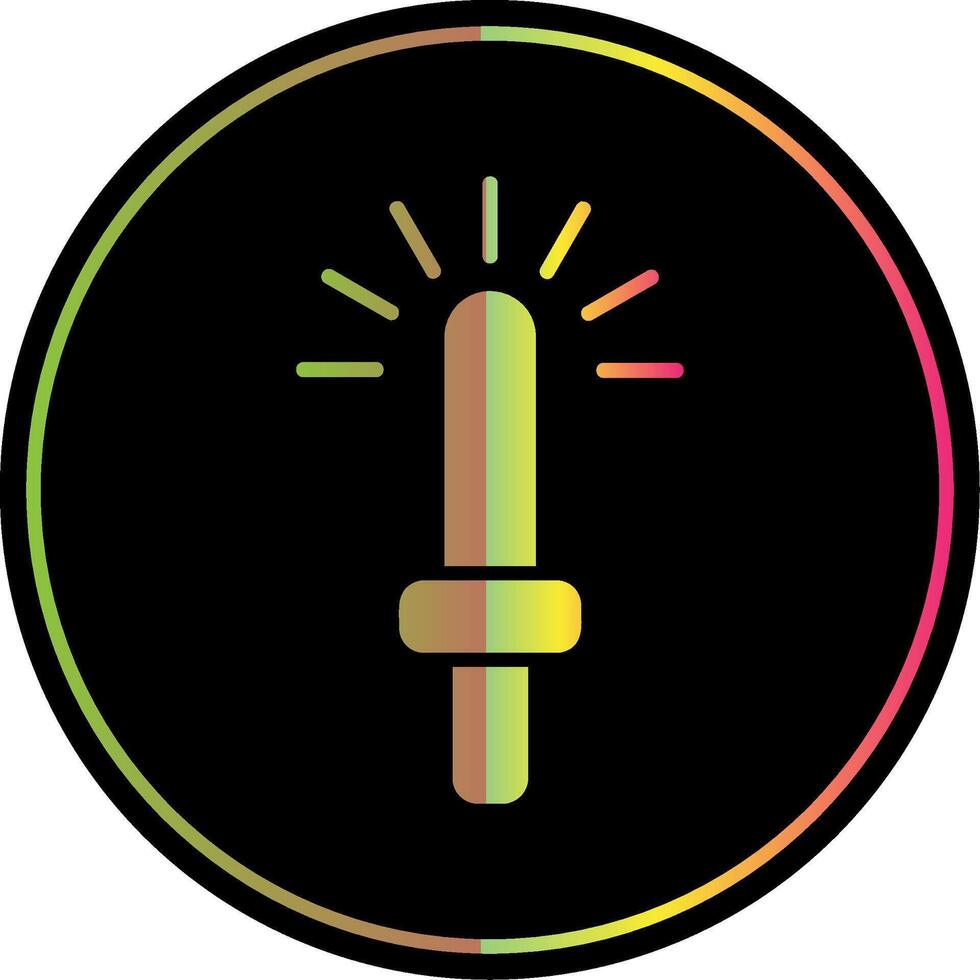 Light Stick Glyph Due Color Icon Design vector
