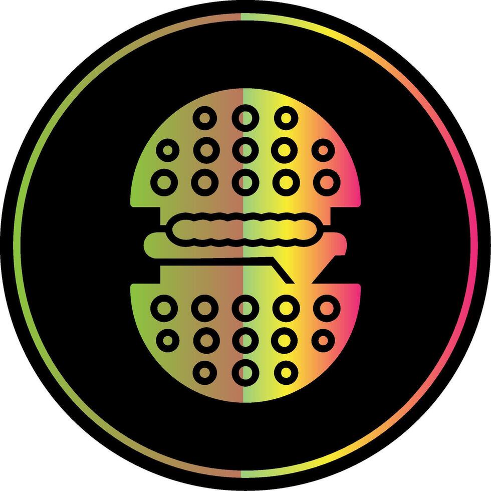 Burger Glyph Due Color Icon Design vector