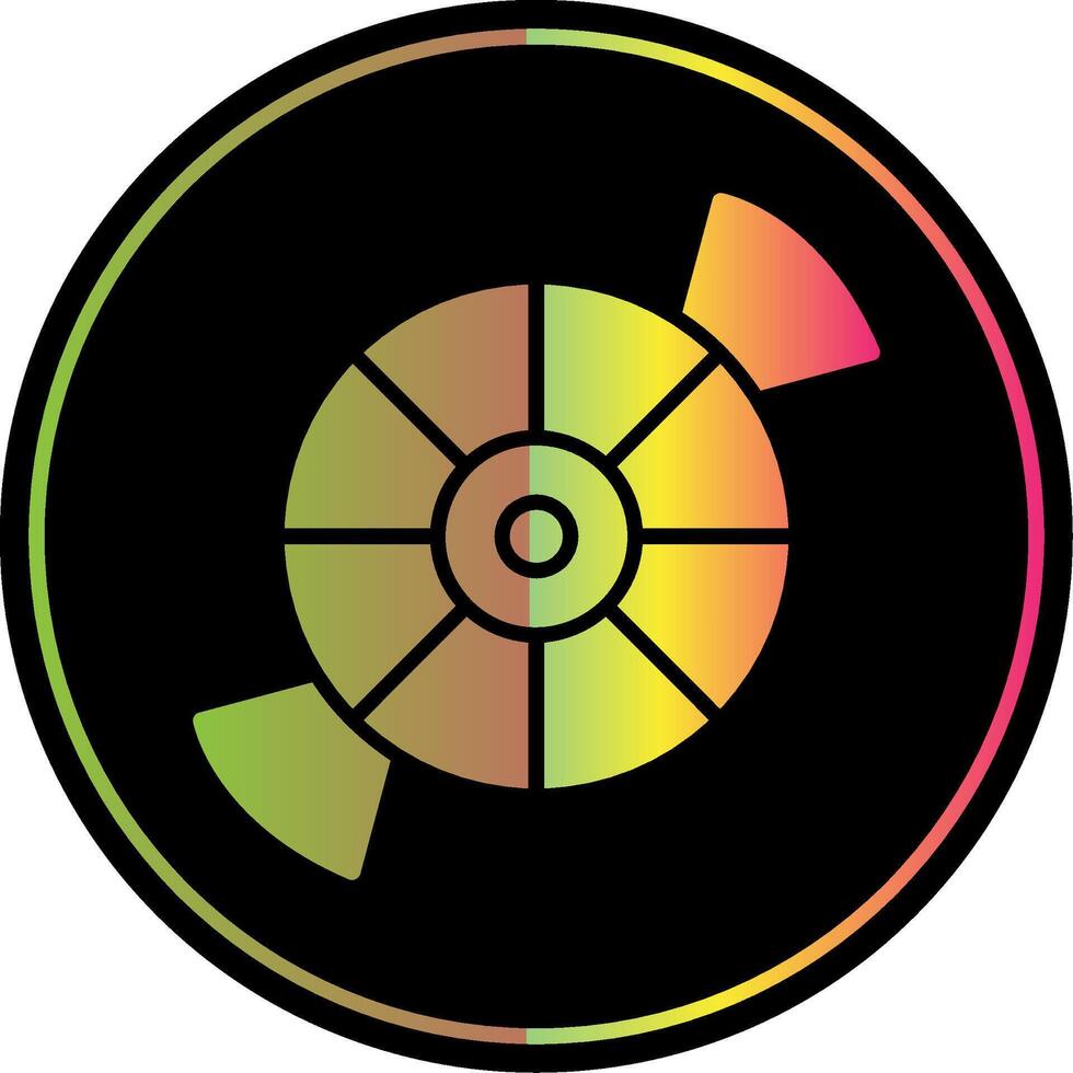 Mint Glyph Due Color Icon Design vector