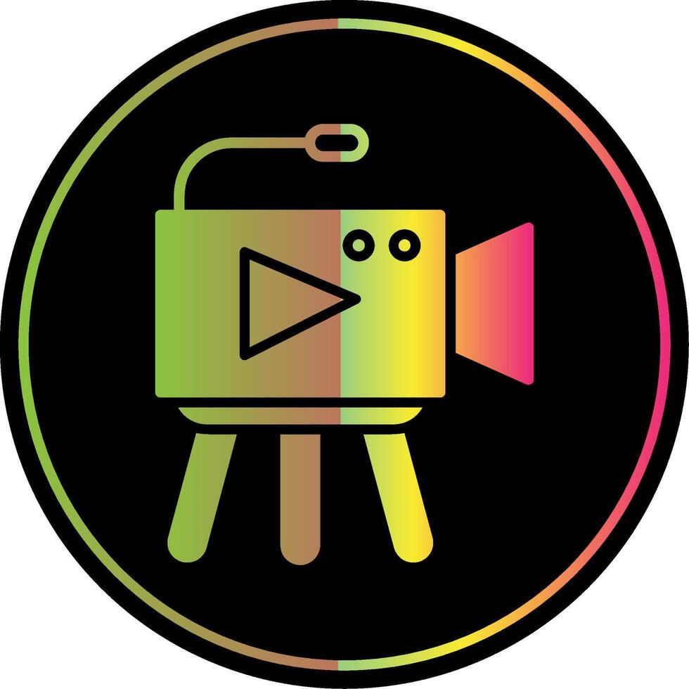 Camera Glyph Due Color Icon Design vector