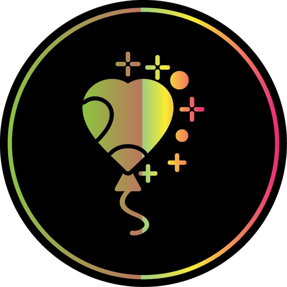Balloon Glyph Due Color Icon Design vector