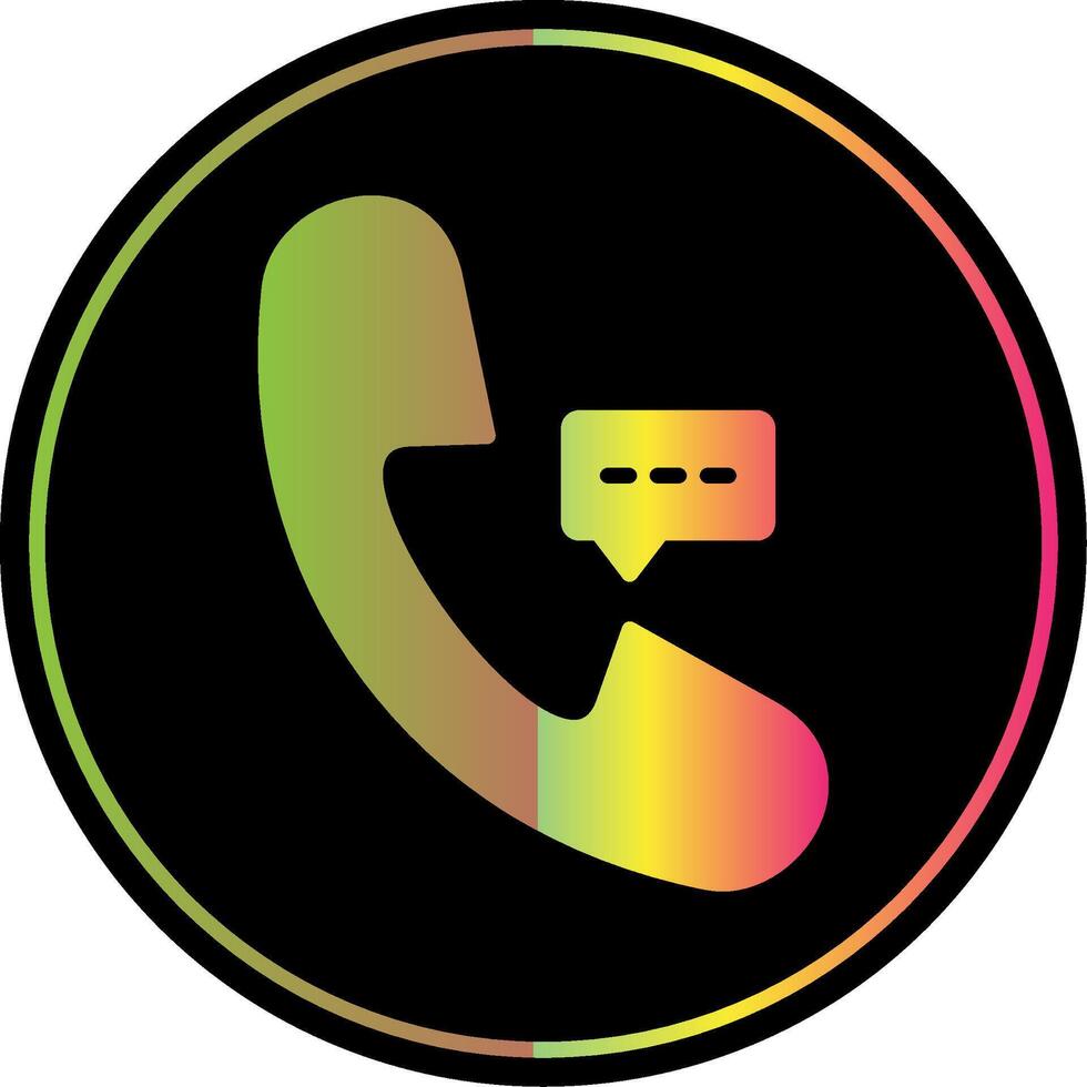 HotLine Circle Multi Circle Glyph Due Color Icon Design vector